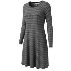 Lou & Grey Black and White Checkered Midi Dress